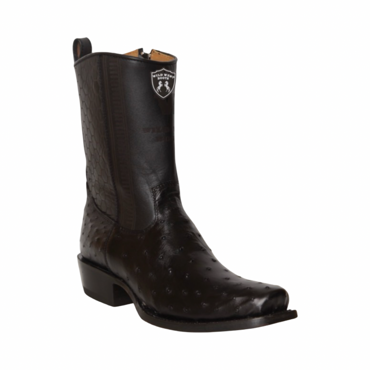 Botas de Avestruz Color Negro – Horma Dubai Wild West Premium