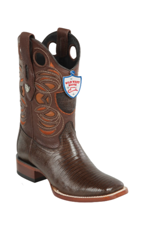 Wild West Botas de Armadillo Horma Rodeo Brown