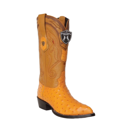 Botas de Avestruz Color Mantequilla – Horma Puntal Wild West Exclusivas