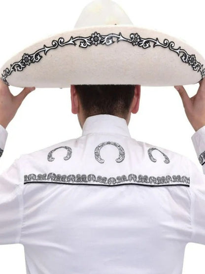 Camisa Charra para Hombre Blanca de Gala