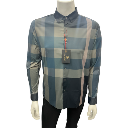 Camisa Vaquera de Cuadros Azul para Hombre | Estilo Casual Moderno