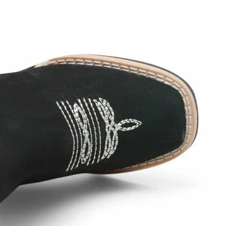 Botines Charros para Niño en Color Negro de Gamuza