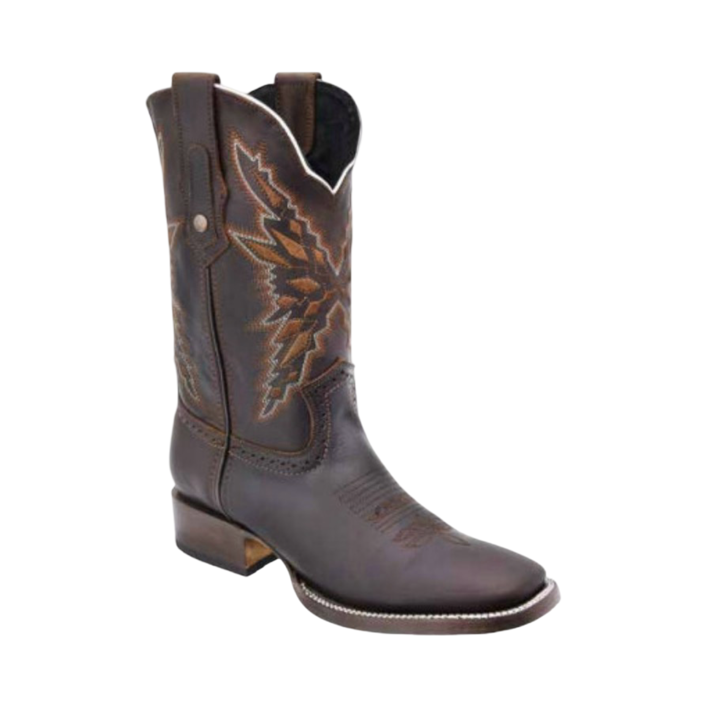 Bota Crazy Full Rodeo color Brown- White Diamonds Boots