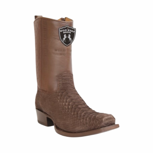 Botas de Pitón Nubuck Brown Originales | Horma 7X | Wild West