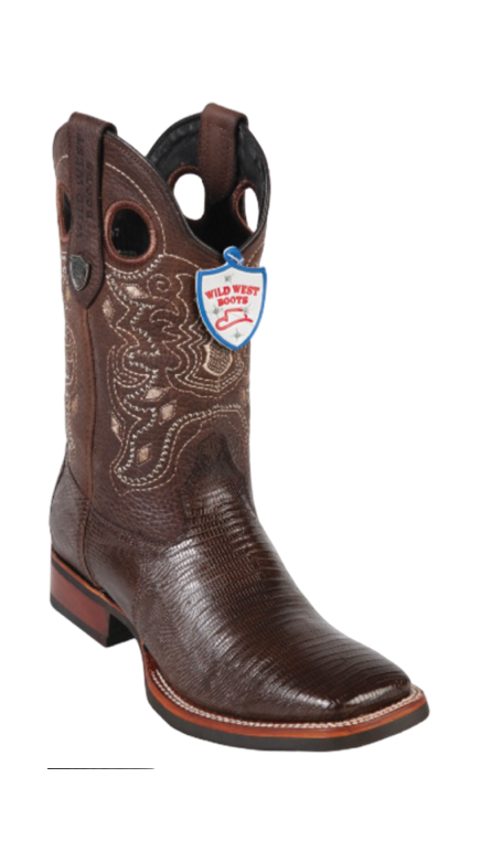 Wild West Botas de Armadillo Horma Rodeo Brown