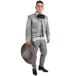 Traje de Mariachi Para Hombre White Diamond