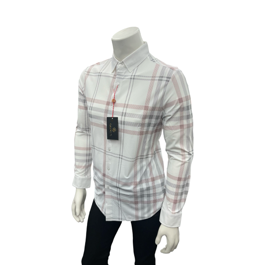 Camisa Vaquera de Cuadros Blanco y Rojo para Hombre | Estilo Mexicano