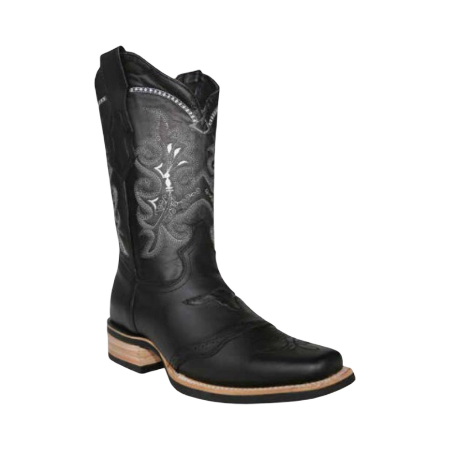 Bota Torito Color Negro horma Rodeo  - White Diamonds Boots