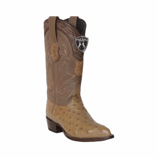 Botas de Avestruz Color Sáhara – Horma Puntal Wild West Boots