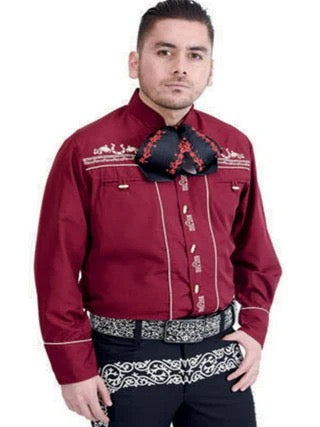 Camisa Charra para Hombre Color Fucsia – Ropa Charra Mexicana