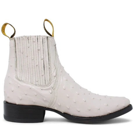 Botines Charros Hueso Avestruz Grabado para Hombre | Diego’s
