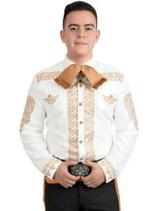 Camisas Charras Para Hombre Blanco de Gamuza