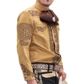 Camisas Charras Para Hombre Coffee de Gamuza