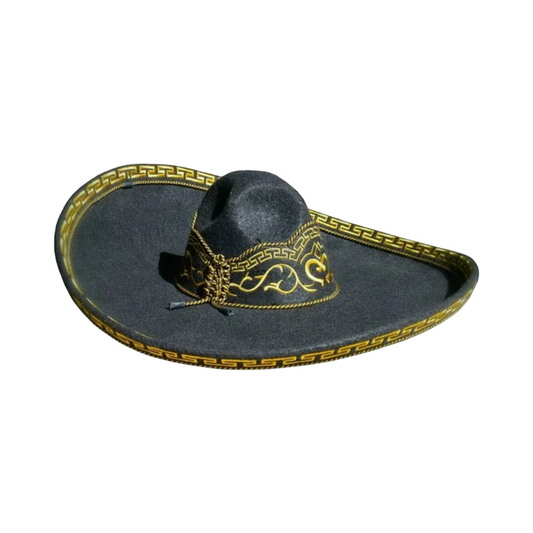 Traje Charro Tradicional Negro Con Oro– Hombre, Importado de México
