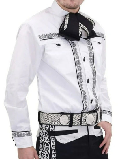 Camisa Charra para Hombre Blanca de Gala