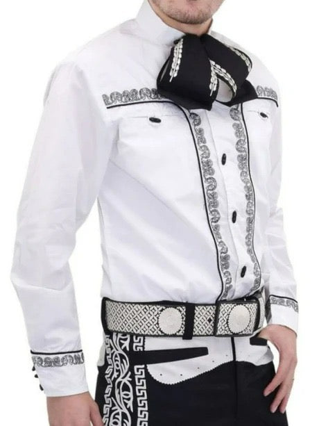 Camisa Charra para Hombre Blanca de Gala – Elegancia y Tradición