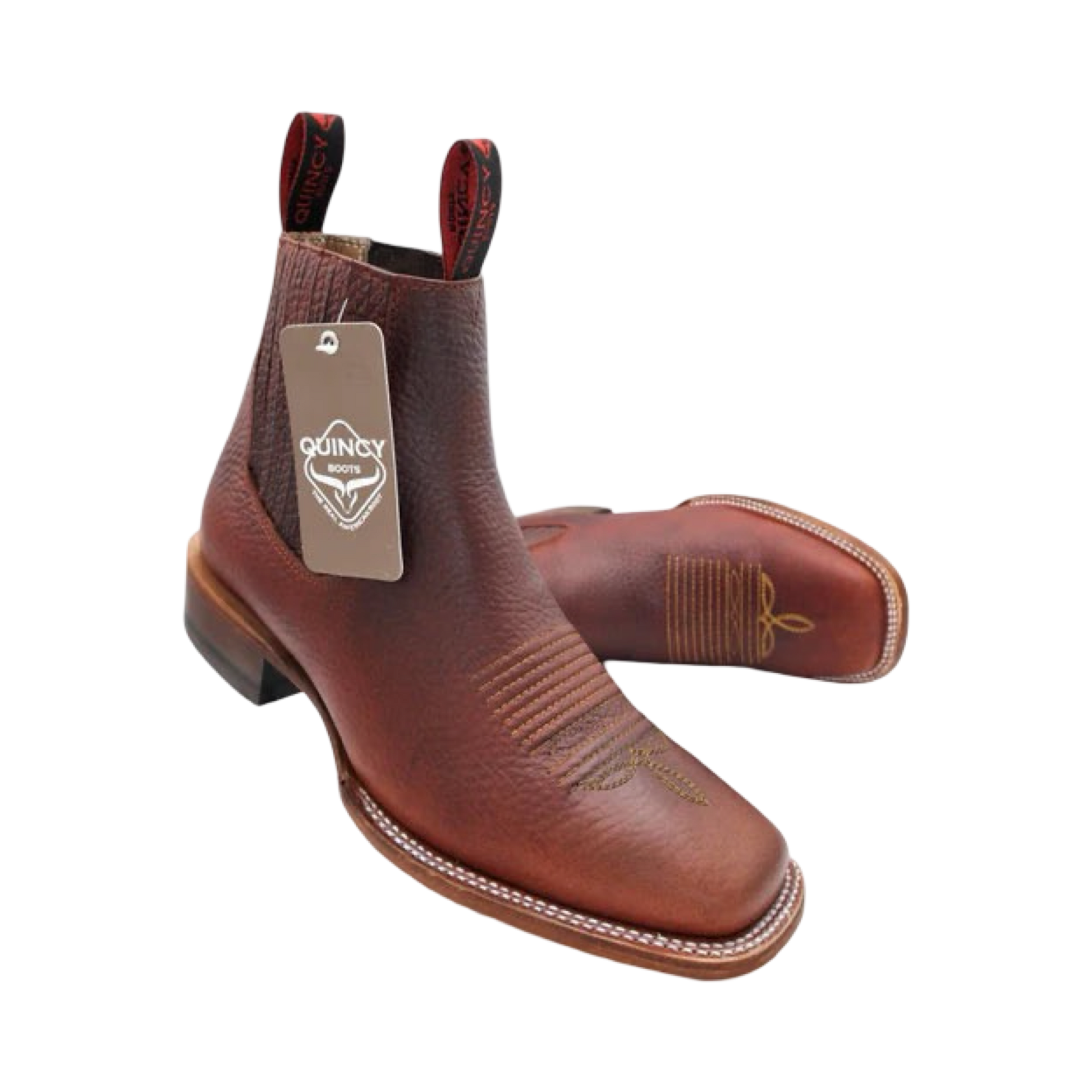 Botines Charros Quincy de con Punta Cuadrada – El Charro Famoso