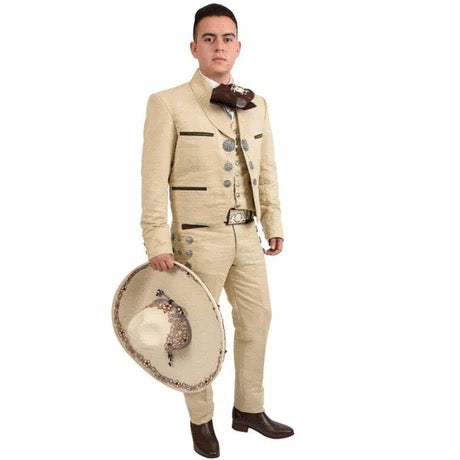 Traje de Mariachi Para Hombre White Diamond