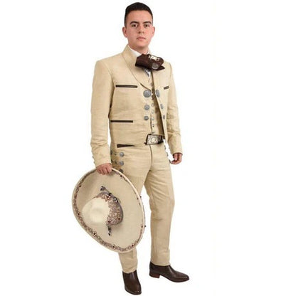 Traje de Mariachi Para Hombre White Diamond