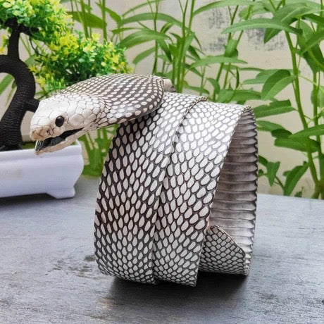 Cinto de Pitón Vaquero – Diseño Exclusivo Hecho a Mano