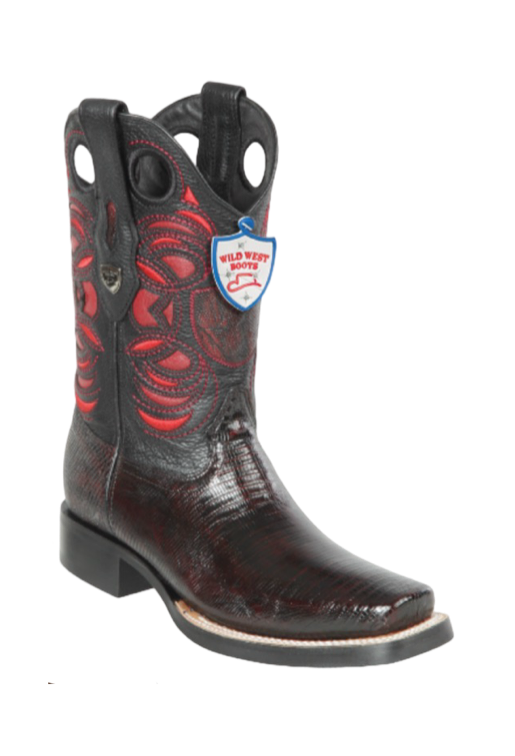 Wild West Botas de Armadillo Horma Rodeo Black Cherry