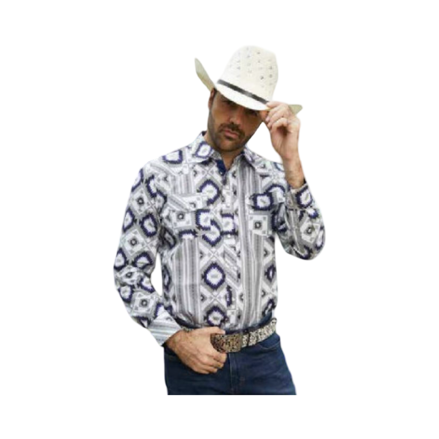 Camisa Fashion Gris Moderna para Hombre