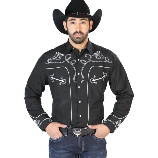 Camisa Vaquera Bordada El General
