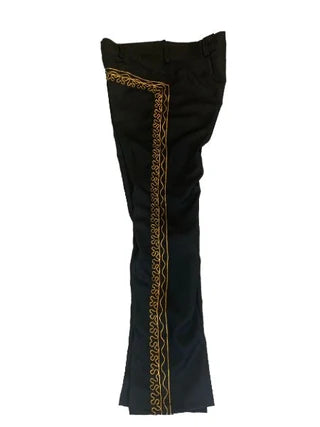 Pantalón Charro Económico color Negro con Oro