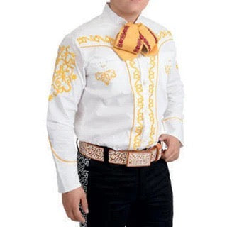 Camisa Charra para Hombre Blanca Tradicional