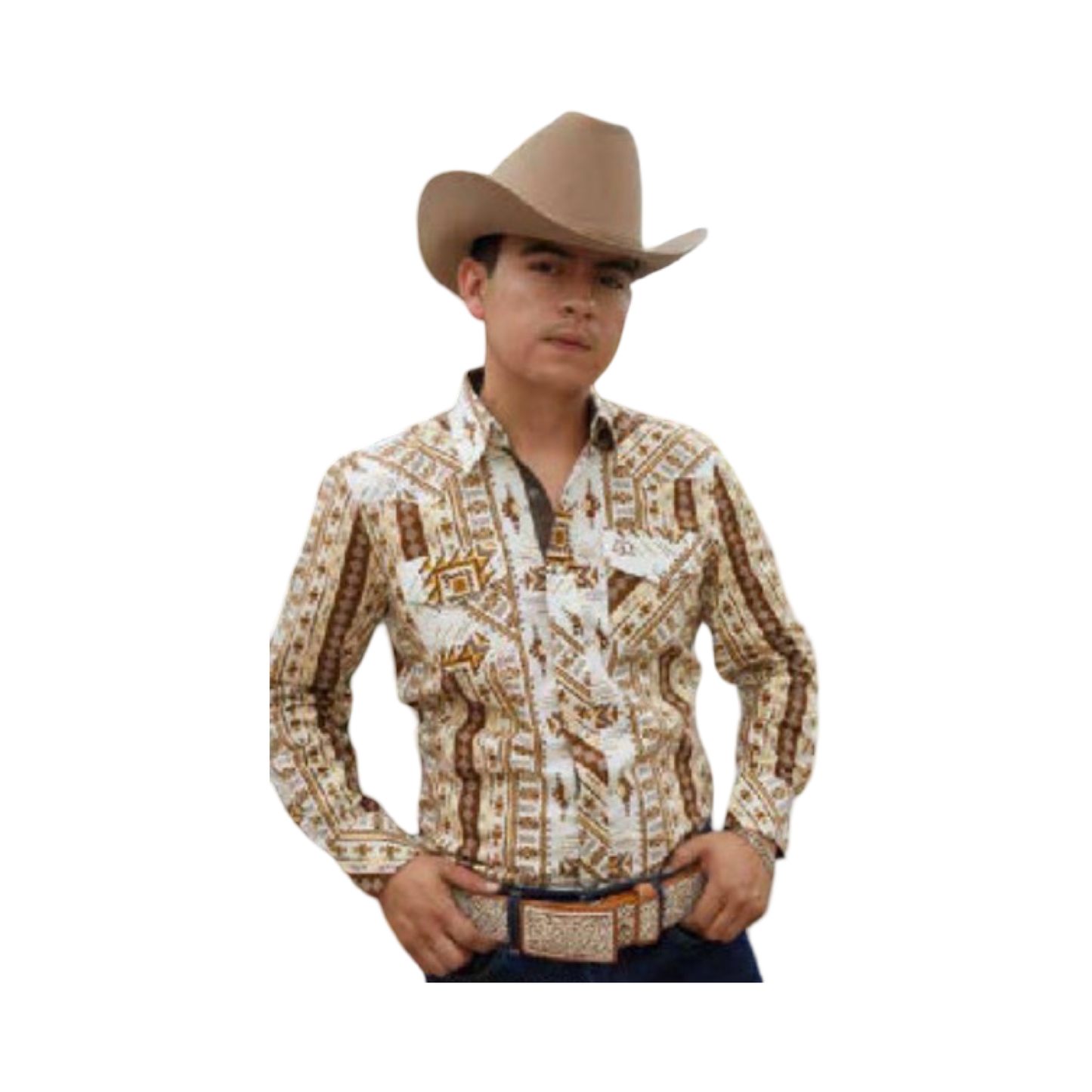 Camisa Vaquera Color Café Estilo Western Clásico – White Diamonds Boots