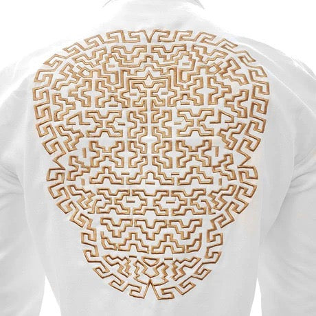 Camisas Charras Para Hombre Blanco de Gamuza