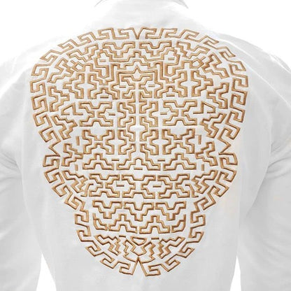 Camisas Charras Para Hombre Blanco de Gamuza