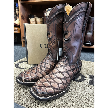 Bota de Pirarucu Original Negra con Horma Rodeo | CUADRA