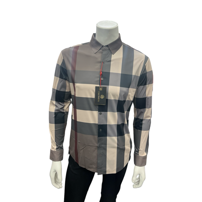 Camisa Vaquera de Cuadros Gris para Hombre | Estilo Casual Elegante