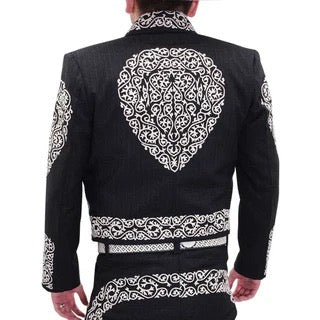 Traje de Mariachi Para Hombre White Diamond