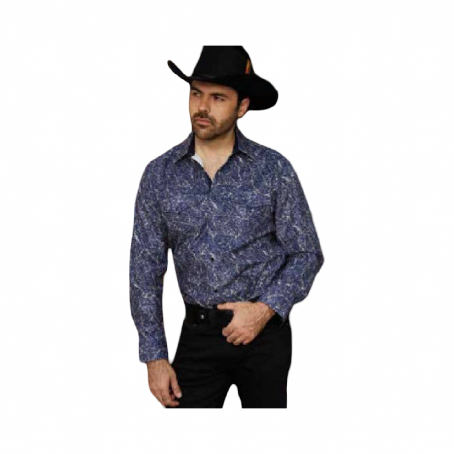 Camisa Fashion Azul Casual para Hombre