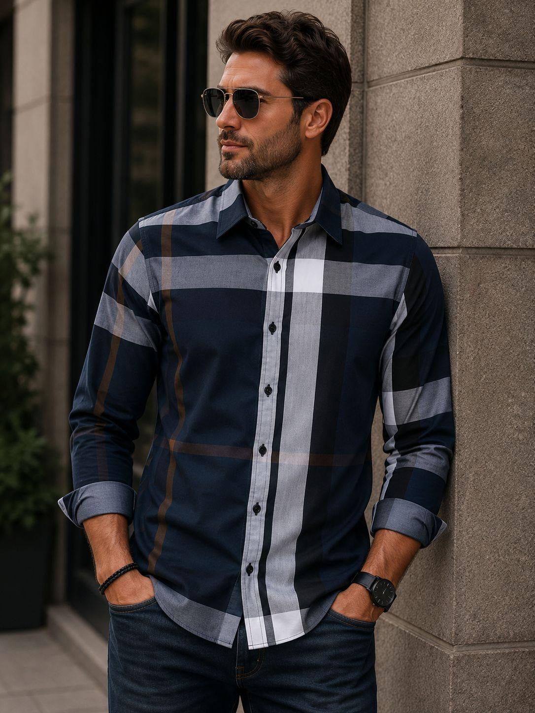 Camisa Moderna para Hombre | Estilo Casual Claro