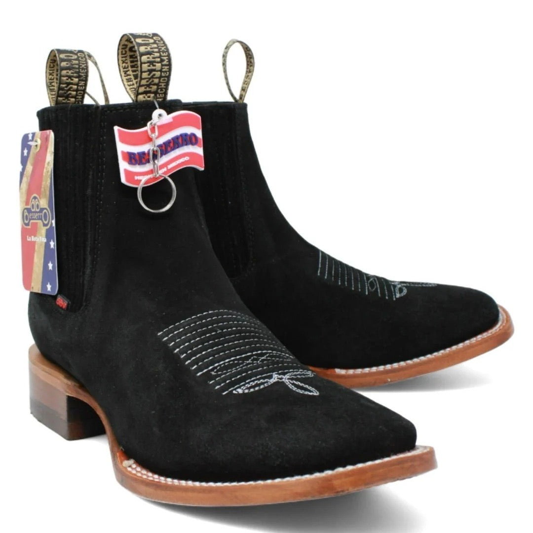 Botines Charros punta Cuadrada para Mujer – Mexican Leather Boots