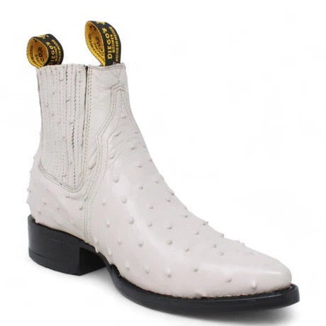 Botines Charros Hueso Avestruz Grabado para Hombre | Diego’s