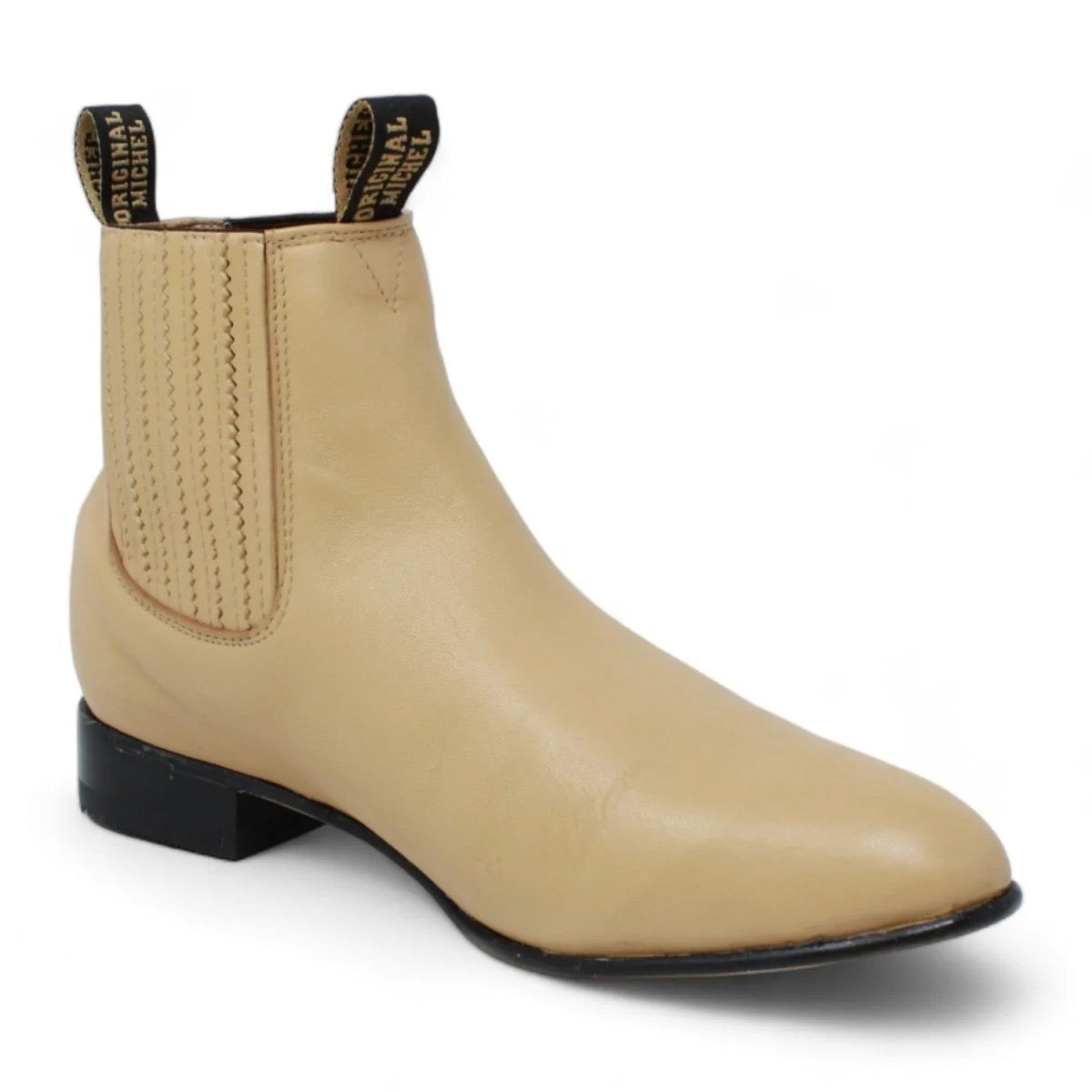 Botines Charros para Hombre de Piel de Venado Color Arena – Hechos en México | El Charro Famoso