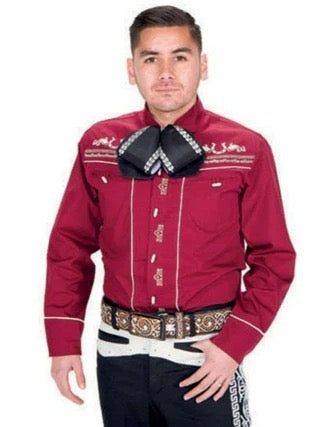 Camisa Charra para Hombre Color Fucsia – Ropa Charra Mexicana