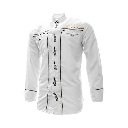 Camisas Charras Para Hombre Blanca Tradicional