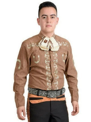 Camisas Charras Para Hombre Beige Claro