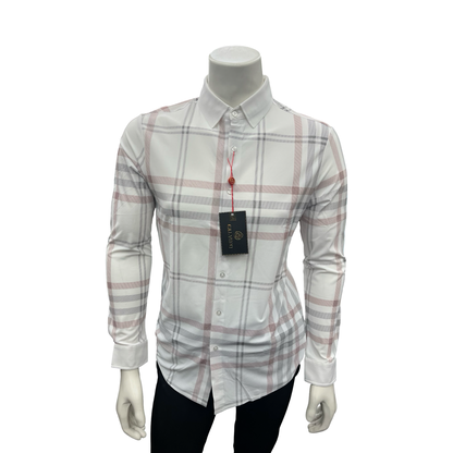 Camisa Vaquera de Cuadros Blanco y Rojo para Hombre | Estilo Mexicano