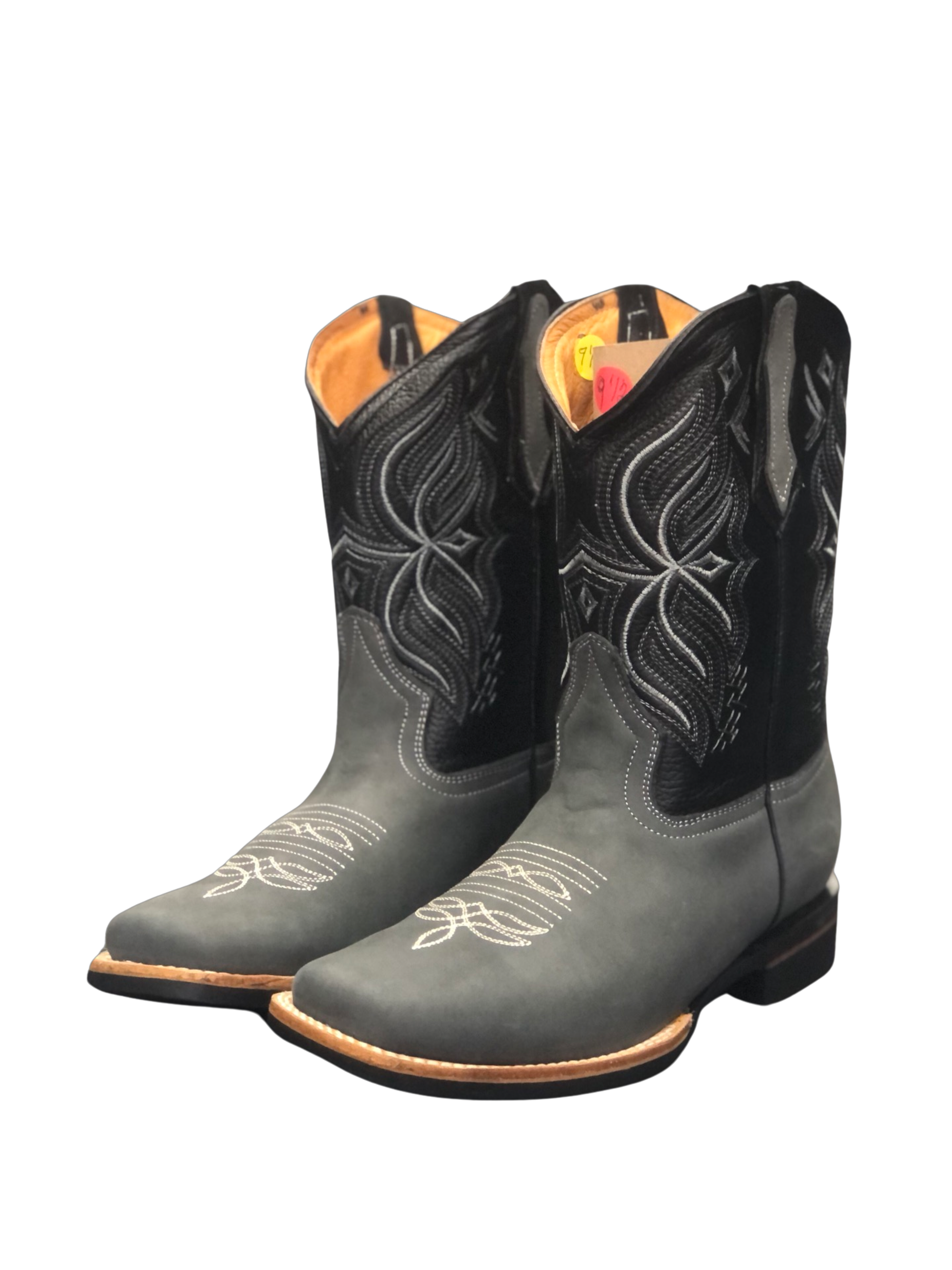 MENS RODEO COWBOY BOOTS LEATHER WESTERN SQUARE TOE BOTAS DE HOMBRE