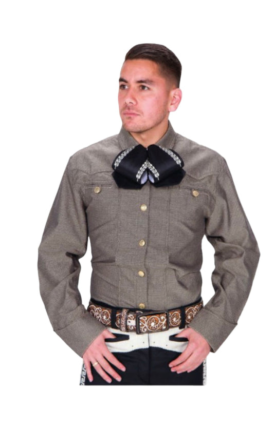 Camisa Charra para Hombre Gris Charra