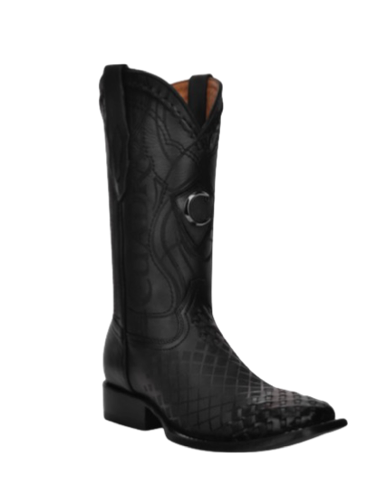 Cuadra Men 's Boots - Botas Vaqueras Cuadra Para Hombre - Black Laser CU676
