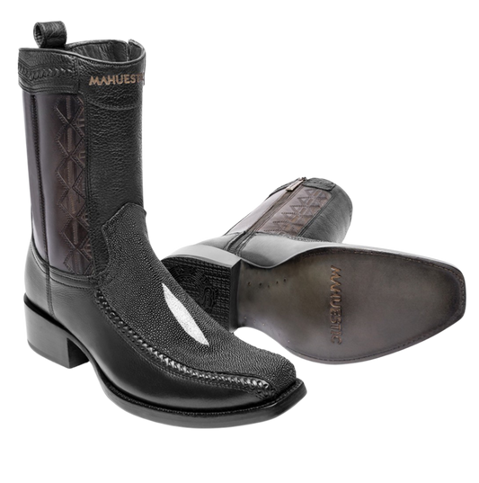 Bota estilo Dubai mantarraya negra Single Stone