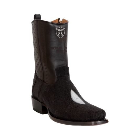 Bota de mantarraya negra horma Milan diseño clásico