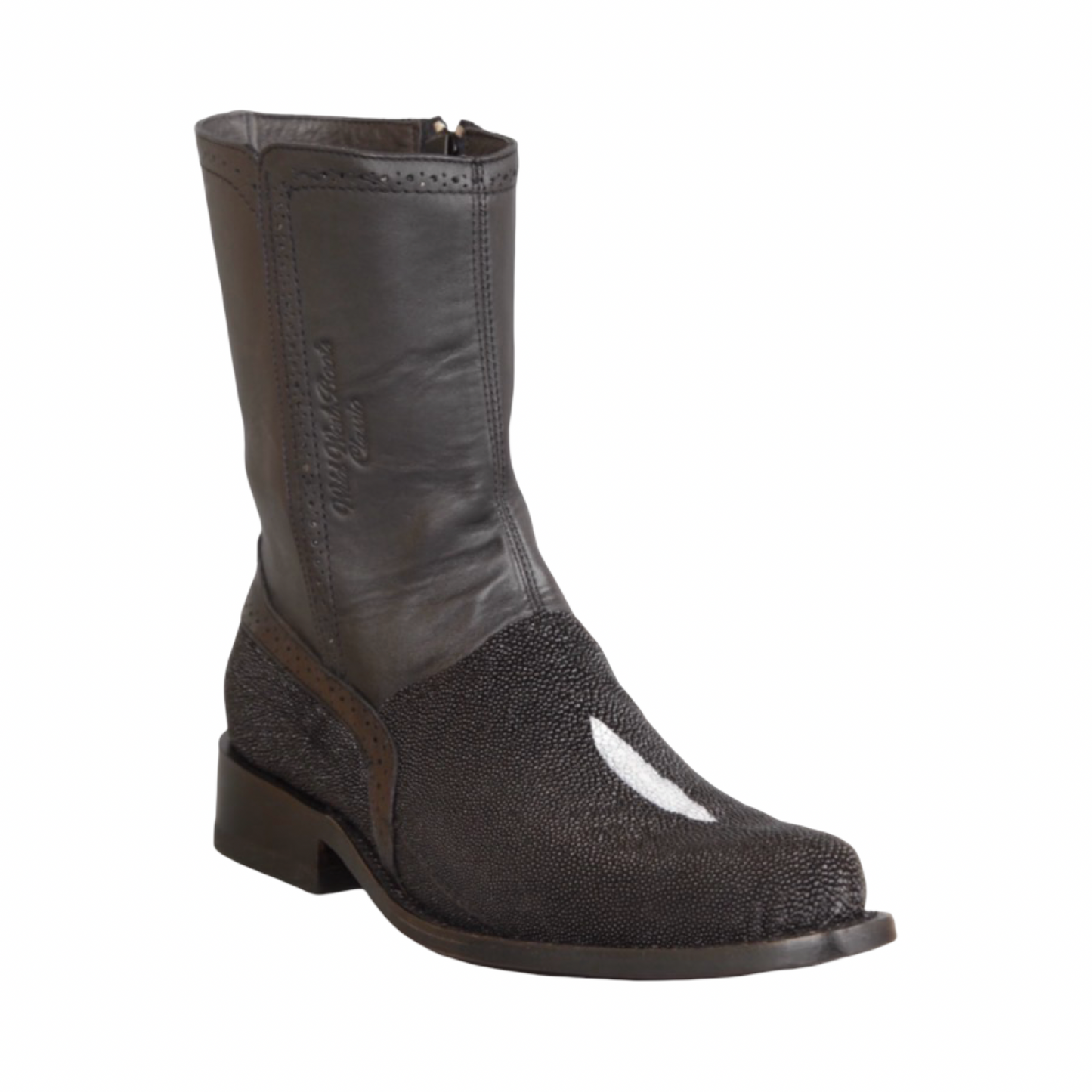 Bota de mantarraya negra con horma Milan Wild West Boots